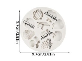 Molde silicona 10 frutas surtidas